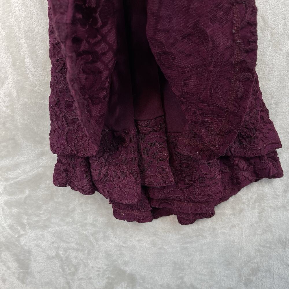 Honey & Rosie Plum Lace Glitter Cocktail Dress S Elena Gilbert Vampire Diaries - Picture 7 of 14